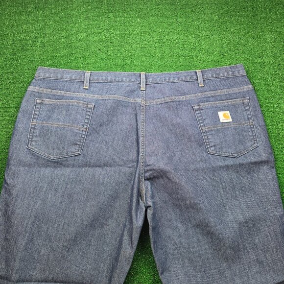 Carhartt Jeans Womens 24 RG Blue Denim Relaxed Fit Outdoors Work Wear 393-83 - Picture 9 of 10
